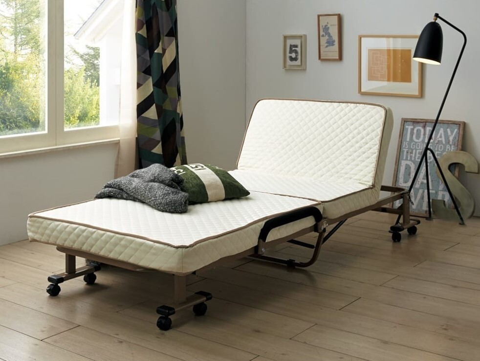 低反発ウレタン入り折りたたみリクライニングベッド